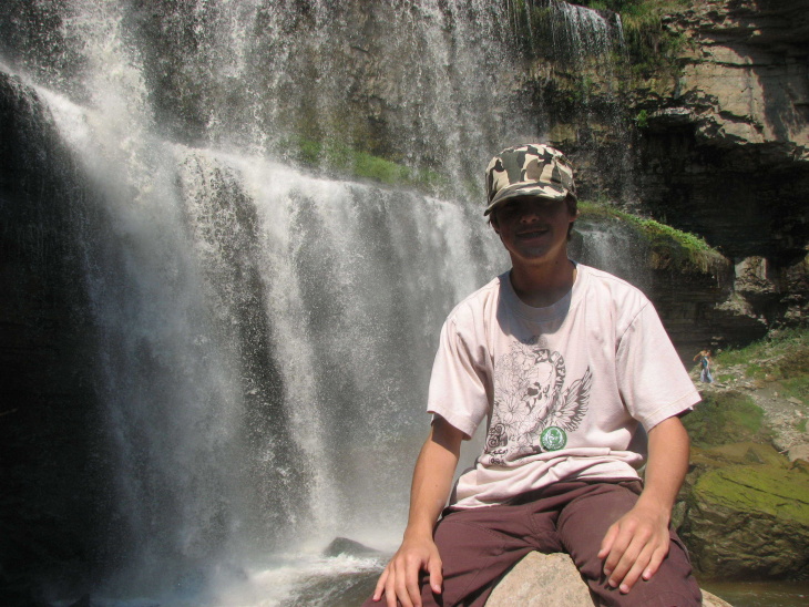 Waterfall boy
